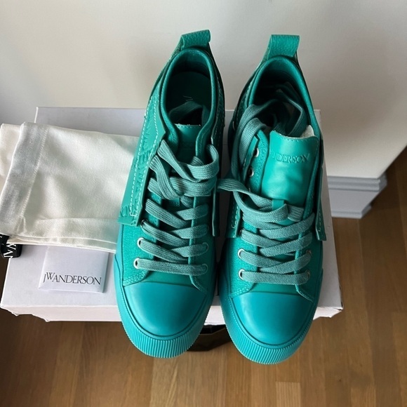 JW Anderson Low Top Sneakers: Turquoise - Picture 5 of 13
